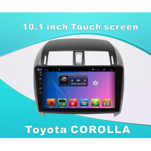 Reproductor de DVD del coche del sistema del androide para Toyota Corolla pantalla táctil de 10.1 pulgadas con GPS / Bluetooth / TV